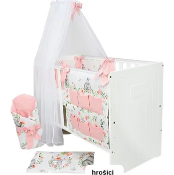 Příslušenství pro dětskou postel a kolébku Postýlka s kompletní výbavou hrošíci