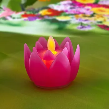 3Pagen LED květ tmavě růžová Výška 7 cm, průměr 8 cm