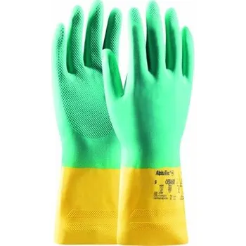 Pracovní rukavice Ardon | Chemické rukavice AlphaTec® 87-900 (ex Bi-colour®) - zelené odstíny / 7 / S / zelená