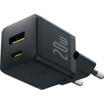 Adaptér Baseus Palm Fast USB-A + USB-C 20W Black