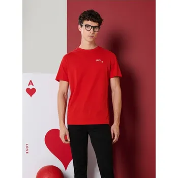 Pánské tričko Sinsay - Bavlněné tričko s krátkým rukávem - červená - 317HL-33X - 317HL-33X-2XL