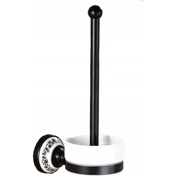 WC štětka DRŽÁK WC štětky mosazný koupelnový BYBLIS černý RETRO