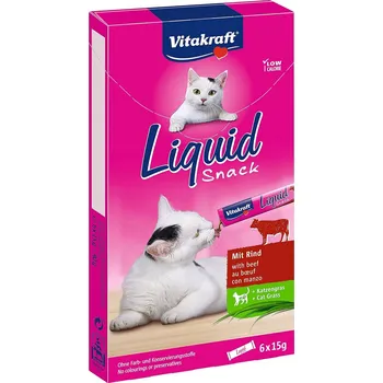 Pamlsek pro kočku VITAKRAFT CAT Liquid Snack hovězí 66x15g