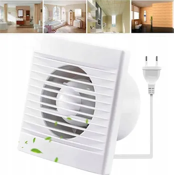 Domácí ventilátor Koupelnový ventilátor domovní 100mm tichý výkonný 64m3/h