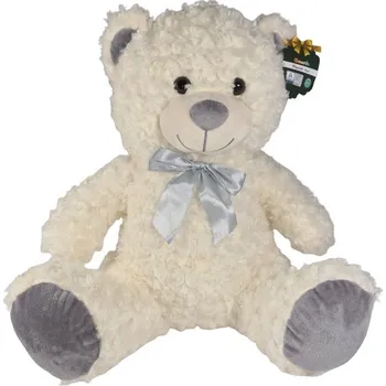 plyšák Plyšák medvídek Elefun 45 cm bílý, příjemný na dotek