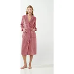 Dámský sametový župan 21143 Pudr růžová - Vamp pudrovo-růžová XL