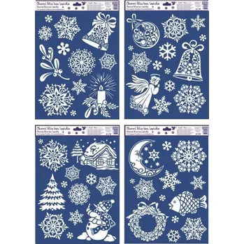 Okenní dekorace Okenní fólie bílá se sněhovým efektem