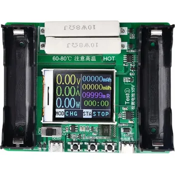 IP kamera Tester kapacity akumulátorových článků 18650 s USB-C