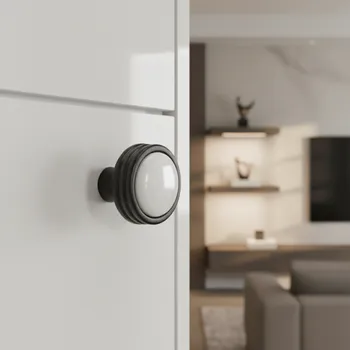 Nábytkové kování Giusti copy of Keramická úchytka knopka FARO / Zlatá matná