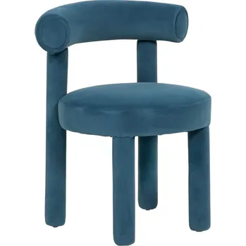 Jídelní židle Čalouněná židle Leith - Livin Hill Modrý 62x80 cm