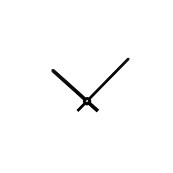 Hodiny Černé rovné hliníkové ručičky na hodiny 110 mm | 85 mm