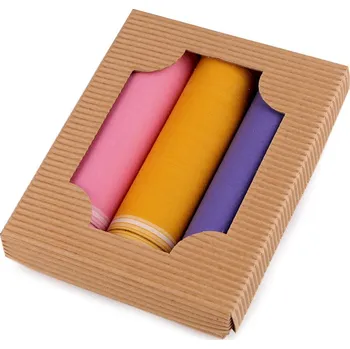 Látkový kapesník Dámský kapesník / dárková kazeta, velké, 2 mix náhodných variant tmavý