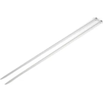 Nástroj na niť a příze Rovné jehlice č. 4; 4,5, střední, 4 stříbrná