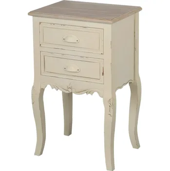 Noční stolek Noční stolek se zásuvkami do ložnice Rimini - Livin Hill Krémová / Světle hnědá 41x67 cm