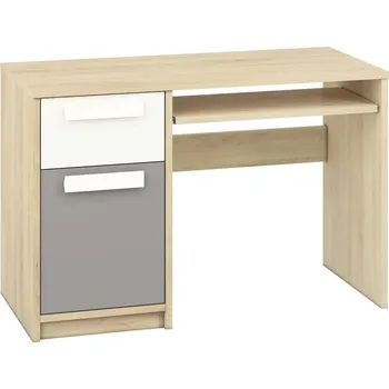 Psací stůl Psací stůl Drop - ML Meble Buk Fjord / Bílá / Šedá Platina 119x79 cm