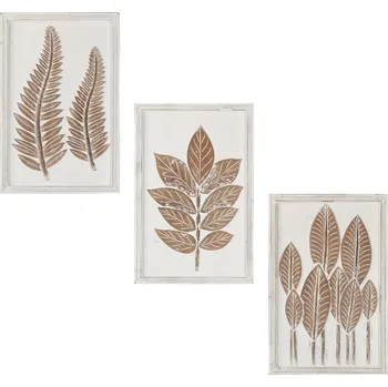 Obklad Ručně vyřezávané nástěnné panely 3 ks MDF 40 x 60 x 1,5 cm IM_321660