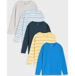 Sinsay - Trička s dlouhým rukávem 5 kusů - modrá - 114HO-55X - 114HO-55X-140