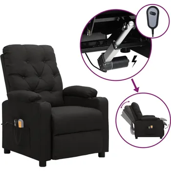 Křeslo Elektrické masážní křeslo černé textil IM_3098853