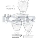 Sada brzdových destiček, kotoučová brzda ICER 181693