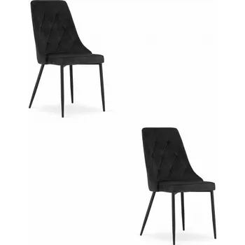 Jídelní židle ŽIDLE DO OBÝVÁKU JÍDELNY IMOLA černá samet 2 KS