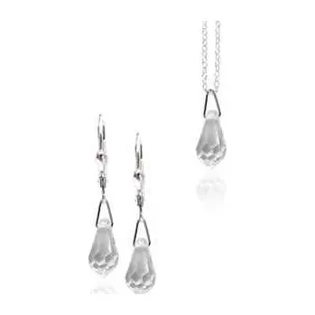 Souprava šperků Stříbrná luxusní souprava Crystal 11c (Made with Swarovski® Elements)