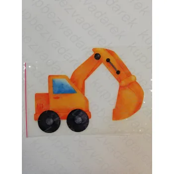 Nažehlovací obrázek na folii - stavební stroj č.3 - 10 x 7,5 cm