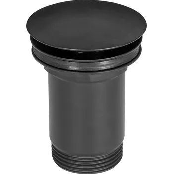 Sifon Zátka umyvadlová výpusť klik-klak kulatý DIAMOND černá
