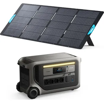 Nabíjecí stanice ANKER Kit Nabíjecí stanice Powerbanky Anker SOLIX F3000 s solárním panelem 200 W ŠEDÁ