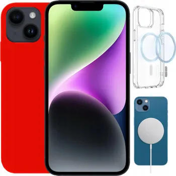 Pouzdro na mobilní telefon Zadní Kryt Lemon Mobile pro Apple iPhone 14 Plus červený