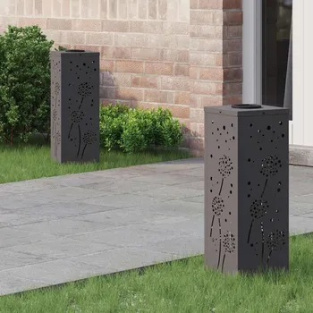 Venkovní osvětlení Solární LED Cestovní Světlo 2 pcs Černá Studeně válcovaná ocel