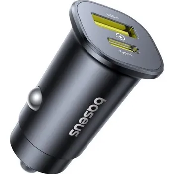 Adaptér do auta Baseus GoTrip USB-C/USB-A 30W Cosmic Black