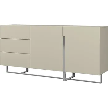 Komoda Prostorná komoda se skříňkami a zásuvkami do obývacího pokoje Hudson - Livin Hill Písečný Vysoký Lesk 180x85 cm