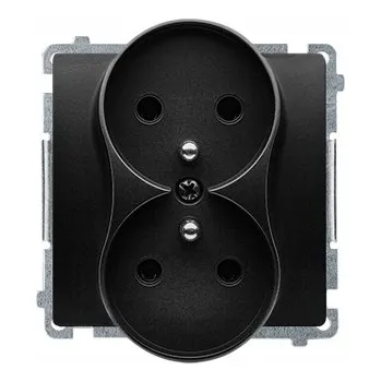 Elektrická zásuvka Elektrická Zásuvka zásuvka Kontakt-simon černá