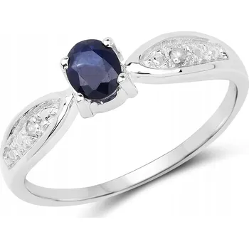 Prsten Nádherný stříbrný prstýnek se safírem Stříbro 925