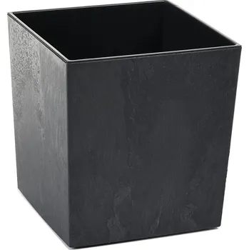 Plast Květináč šedý Lamela 29,5 cm x 29,5 x 30,5 cm