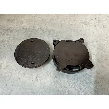 Elektroinstalační materiál Stará bakelitová krabice rozvodka SEZ ACIDUR kulatá pod omítková s věnečkem Varianta: Díry pro kabely