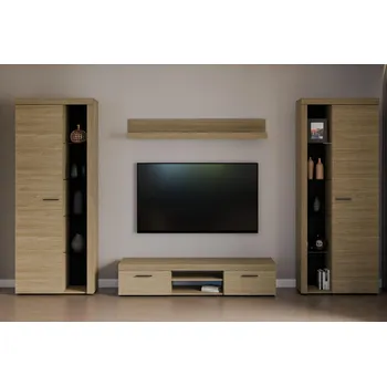 Obývací stěna FALCO Obývací stěna Rizo XL dub olejovaný