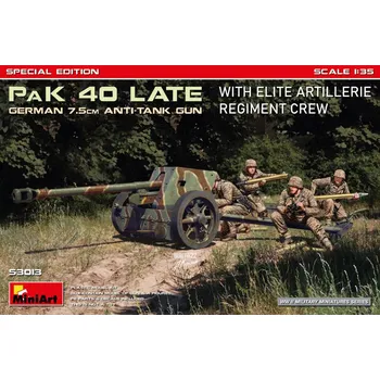Plastikový model 1:35 German 7.5cm PaK 40 Late w/ Elite Artillerie Regiment Crew (Special Edition)