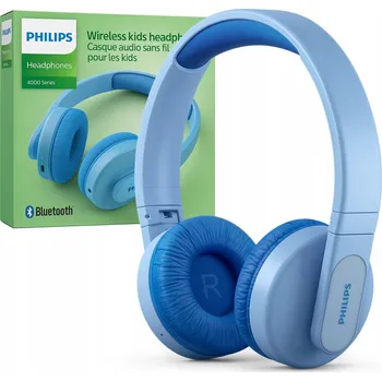Sluchátka Bezdrátová sluchátka přes uši pro děti modrá Philips TAK4206BL