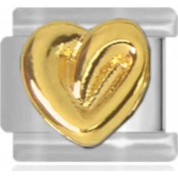 Přívěsek Článek Maybeme Srdce malované štětcem zlaté