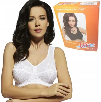 Dámské spodní prádlo VIKI 580 Podprsenka BARBARA měkká velká BÍLÁ 80E