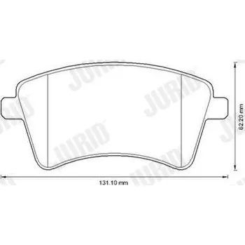Brzdová destička Sada brzdových destiček, kotoučová brzda JURID 573284J