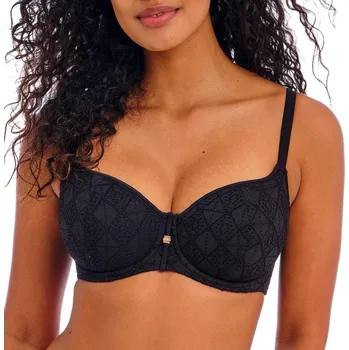 Dámské plavky FREYA ACTIVE Dámský plavkový top srdcového výstřihu Freya Nomad Nights 65D ČERNÁ