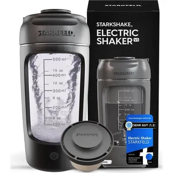 Shaker STARKFELD® Přenosný elektrický šejkr na protein 650 ml Šedá