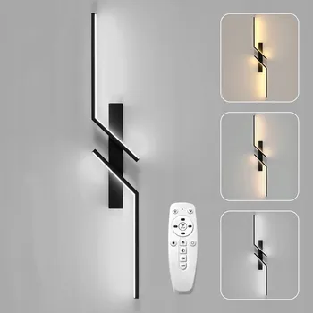 Nástěnné svítidlo Nástěnné svítidlo AjieQaQ černé, integrovaný LED zdroj 19 W