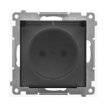Elektrická zásuvka Elektrická Zásuvka zásuvka Kontakt-simon černá