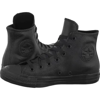 Dámské tenisky Converse 135251C černé dámské kožené tenisky s vysokým svrškem, velikost 36,5