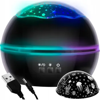 Lampička Projektorová lampička Malatec černá