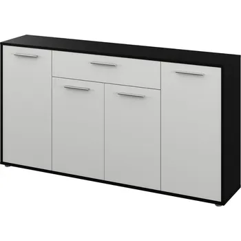 Komoda Komoda Kondela 163 x 33 x 86 cm, černá matná