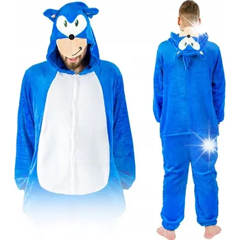 Pánské pyžamo Pánské pyžamo kigurumi overal, overal Sonic v celku, velikost M, pro chlapce